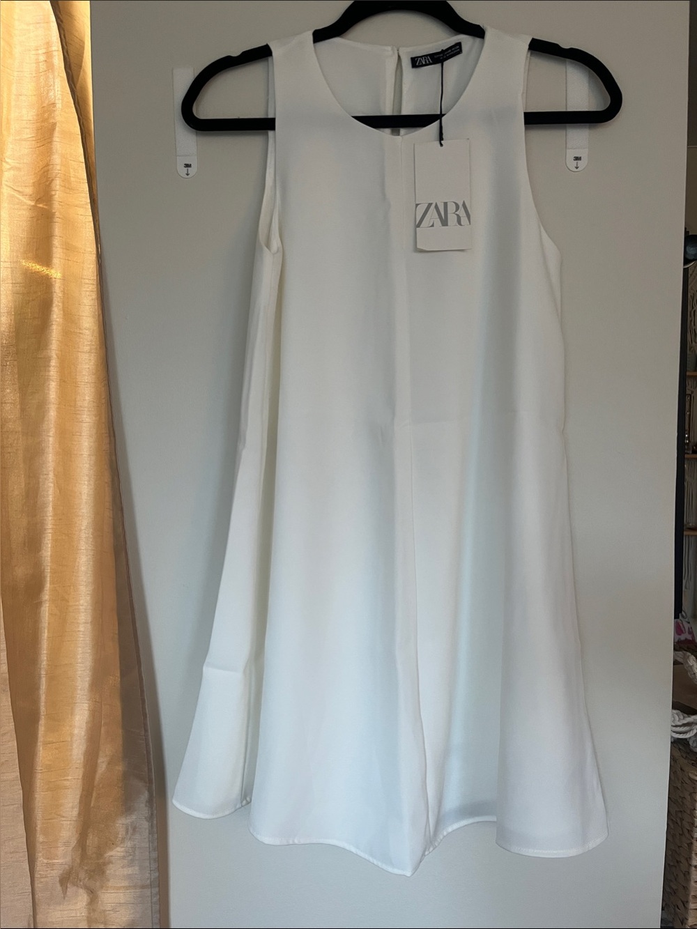 Zara White Sleeveless Mini Dress XS NWT
